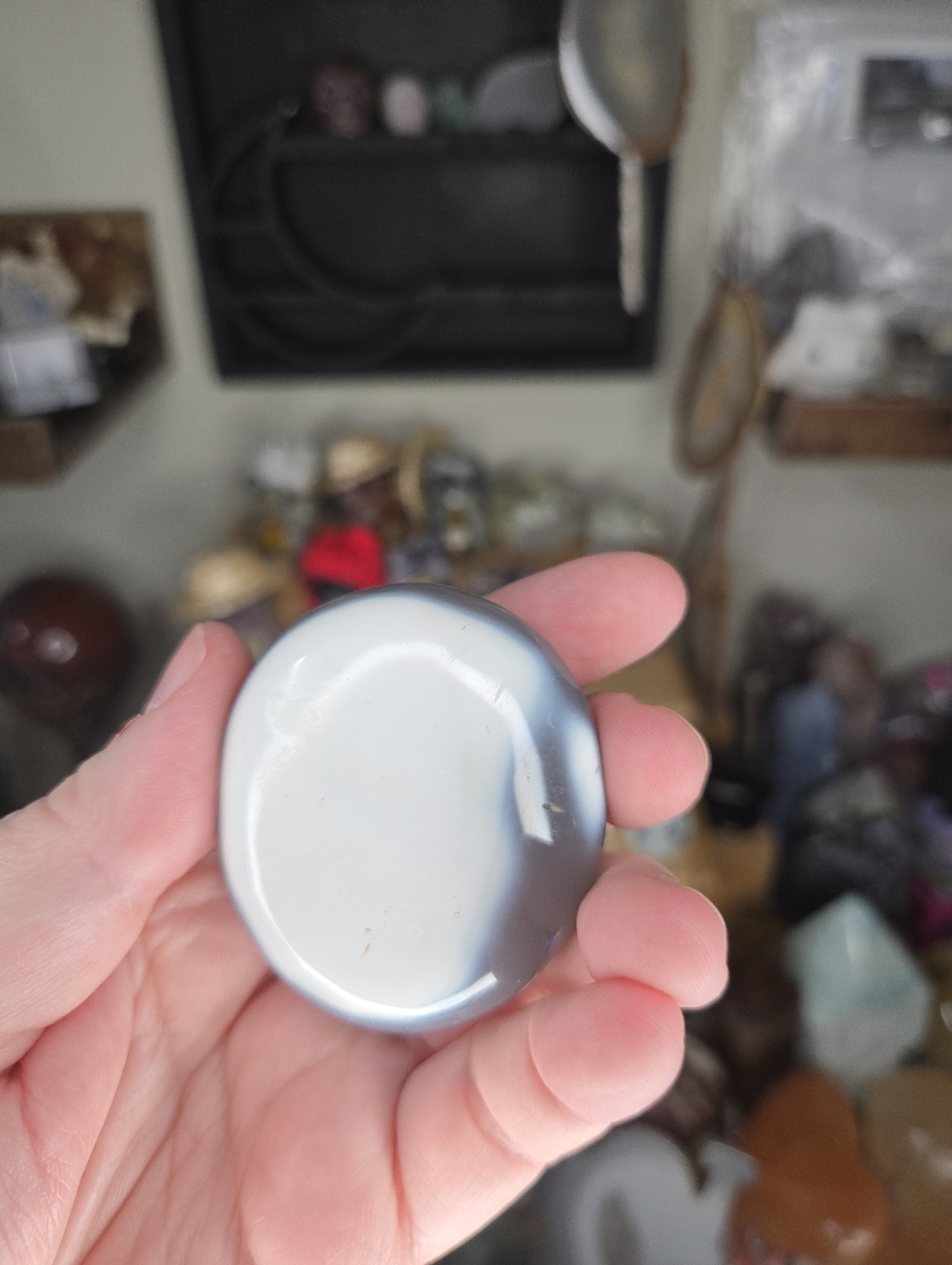 UV Reactive Orca Agate Crystal Palmstone